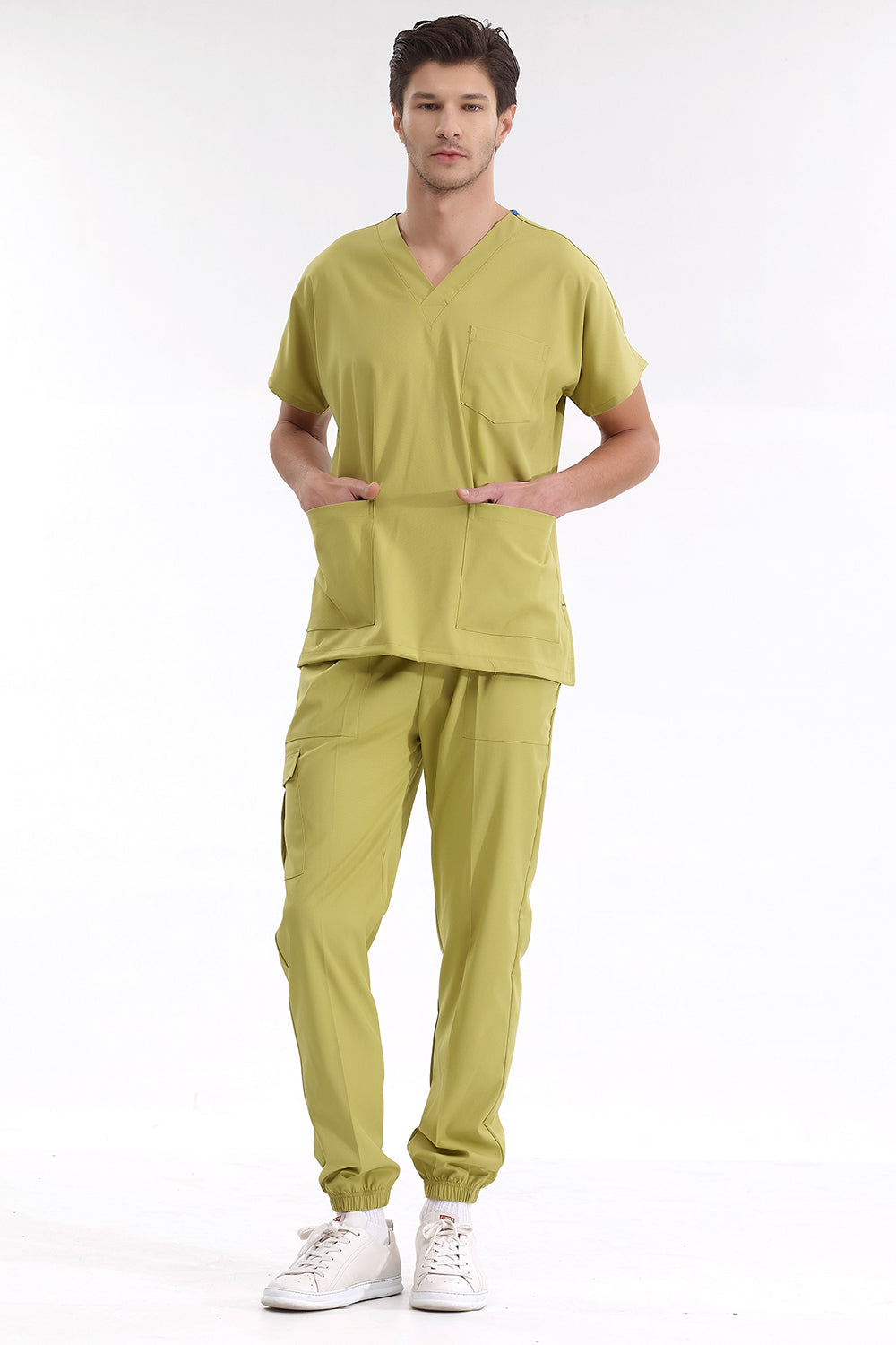 Jogger Lux Lycra Greys Suit - Pistachio
