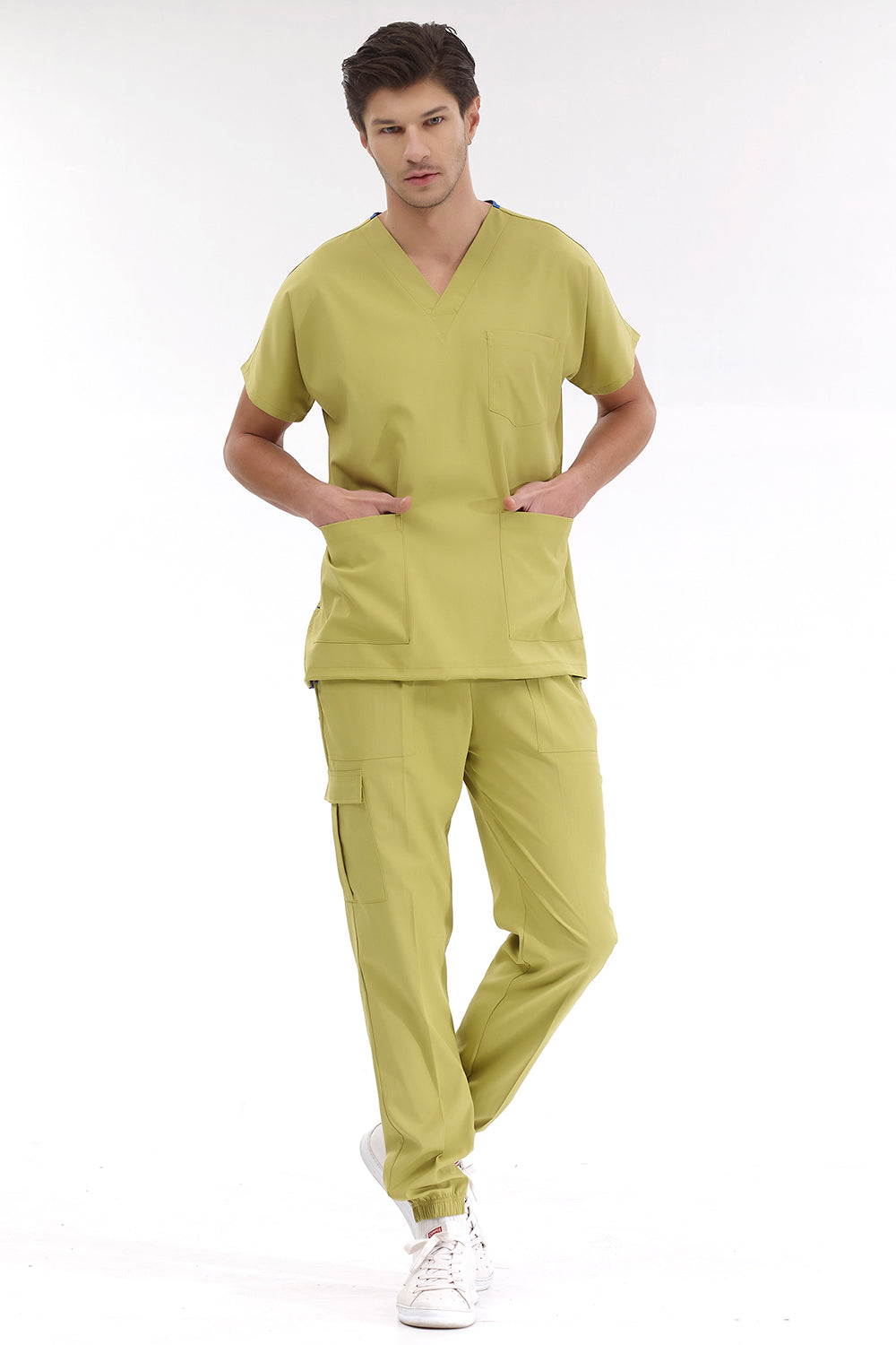 Jogger Lux Lycra Greys Suit - Pistachio