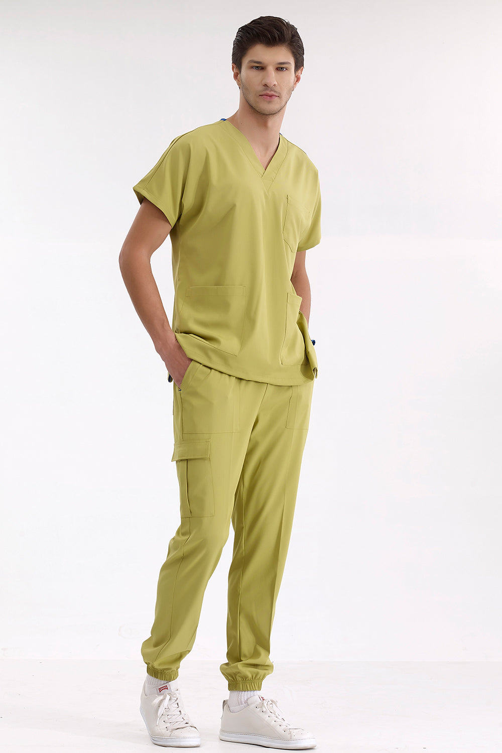 Jogger Lux Lycra Greys Suit - Pistachio