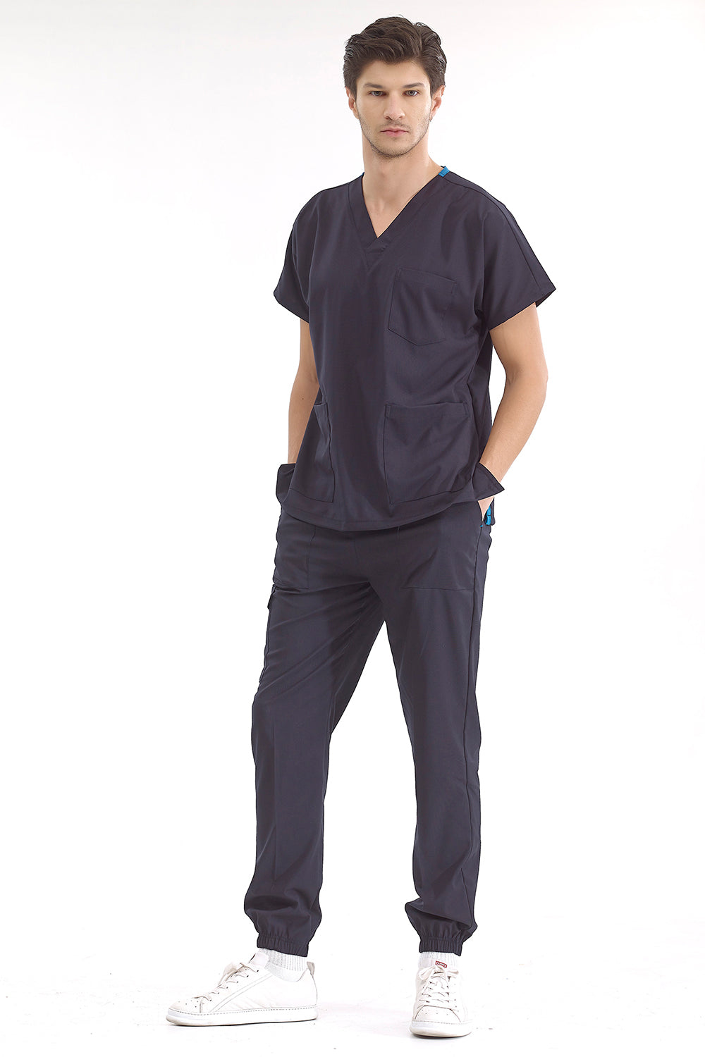 Jogger Lux Lycra Greys Suit - Navy Blue