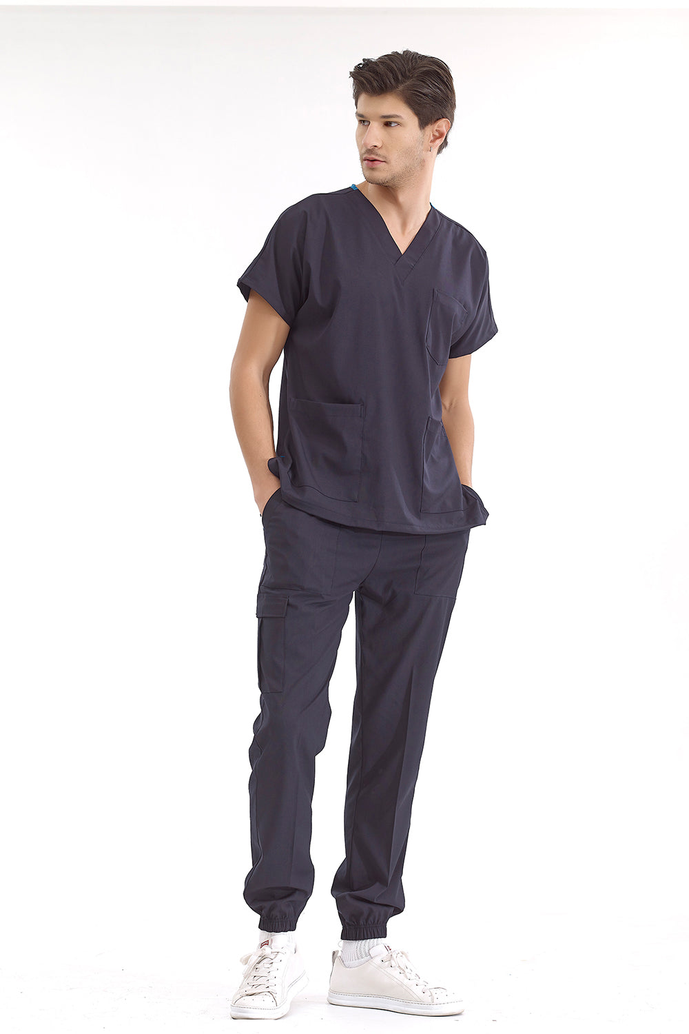 Jogger Lux Lycra Greys Suit - Navy Blue