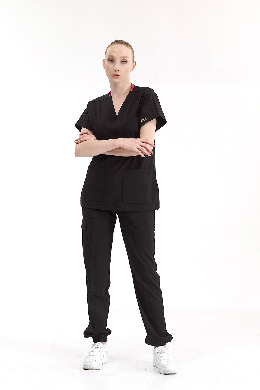 Jogger Lux Lycra Greys Suit - Black