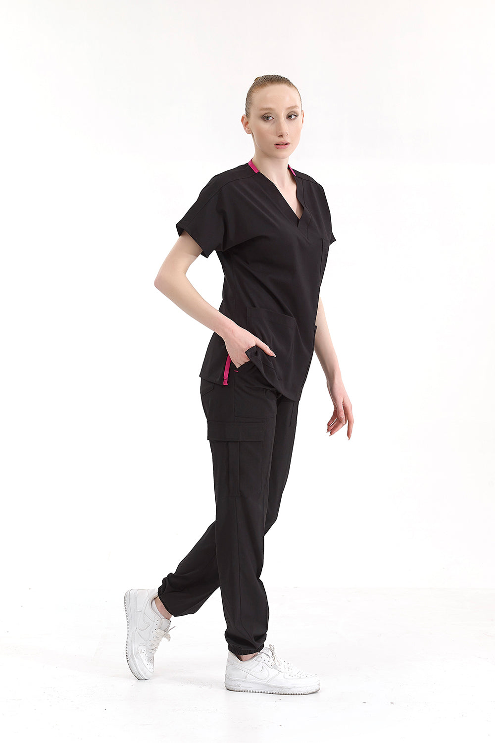 Jogger Lux Lycra Greys Suit - Black