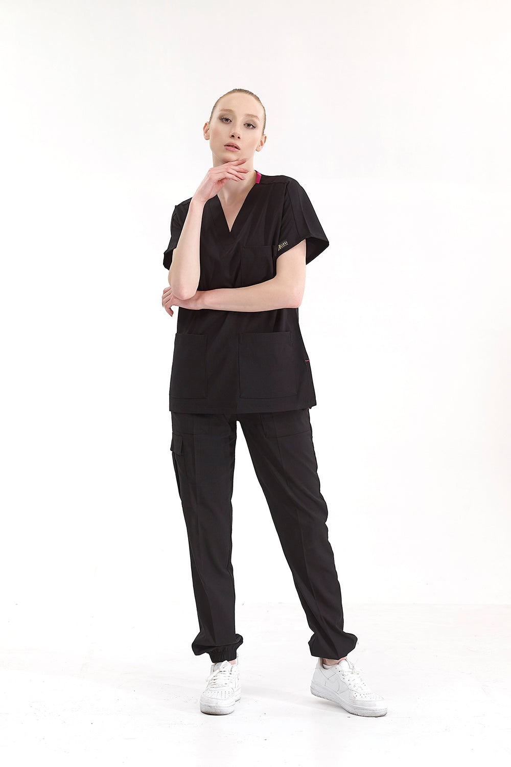 Jogger Lux Lycra Greys Suit - Black