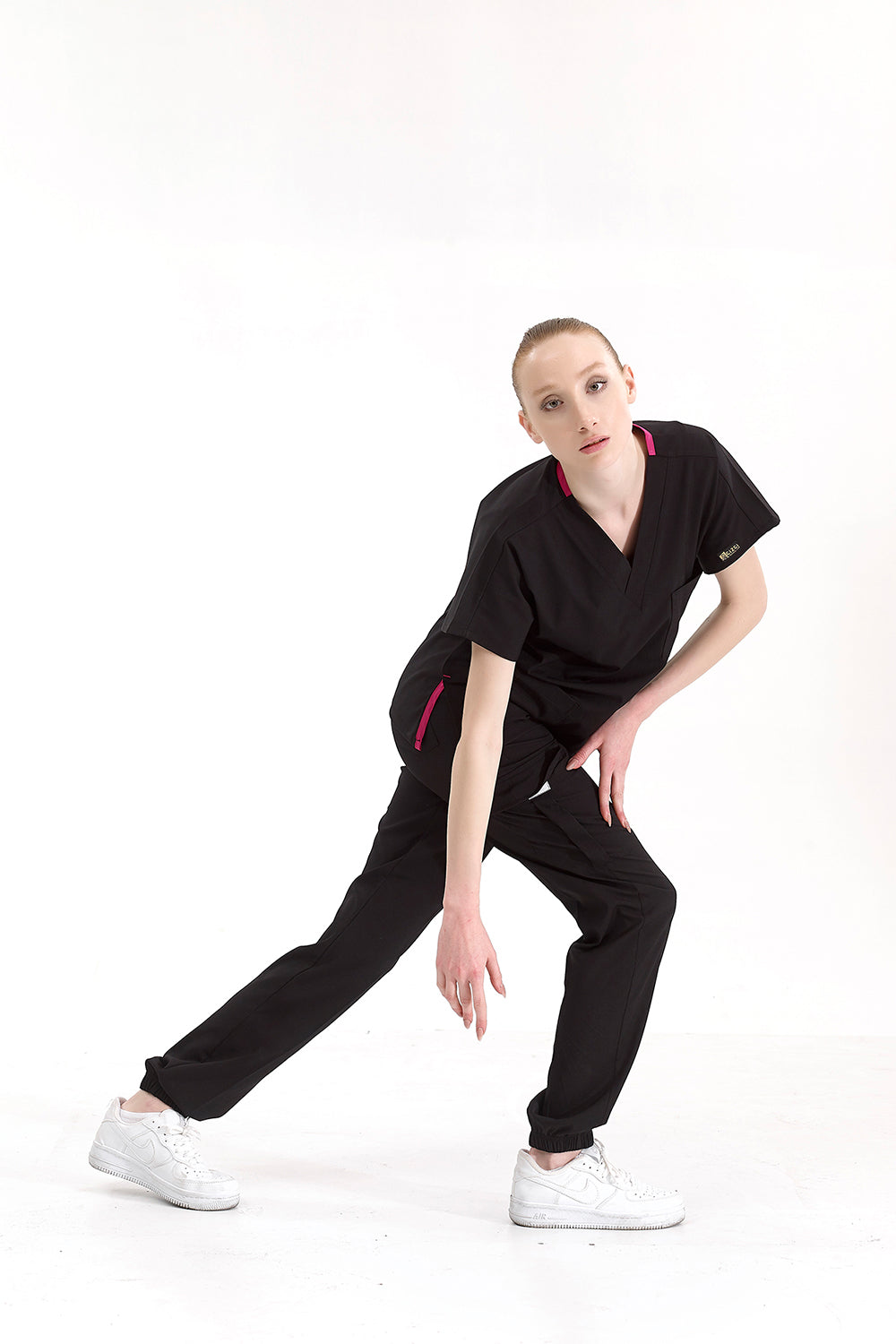 Jogger Lux Lycra Greys Suit - Black