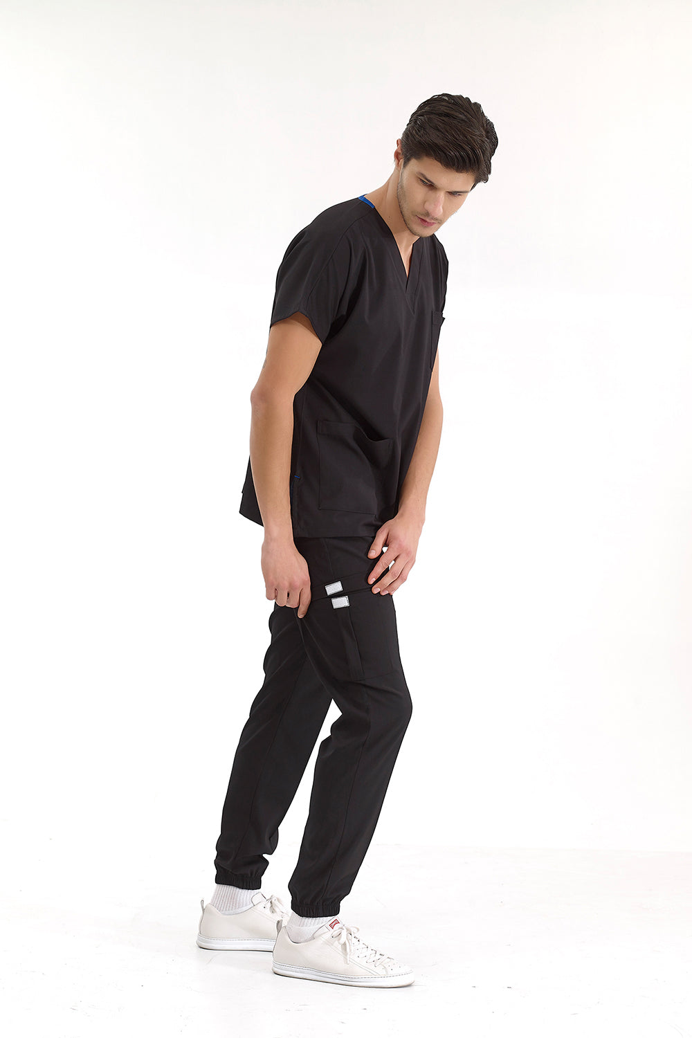 Jogger Lux Lycra Greys Suit - Black