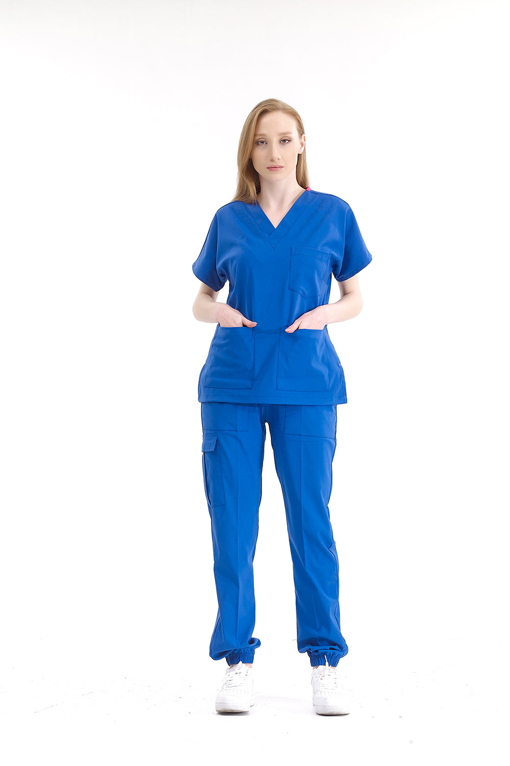 Jogger Lux Lycra Greys Suit - Sax Blue