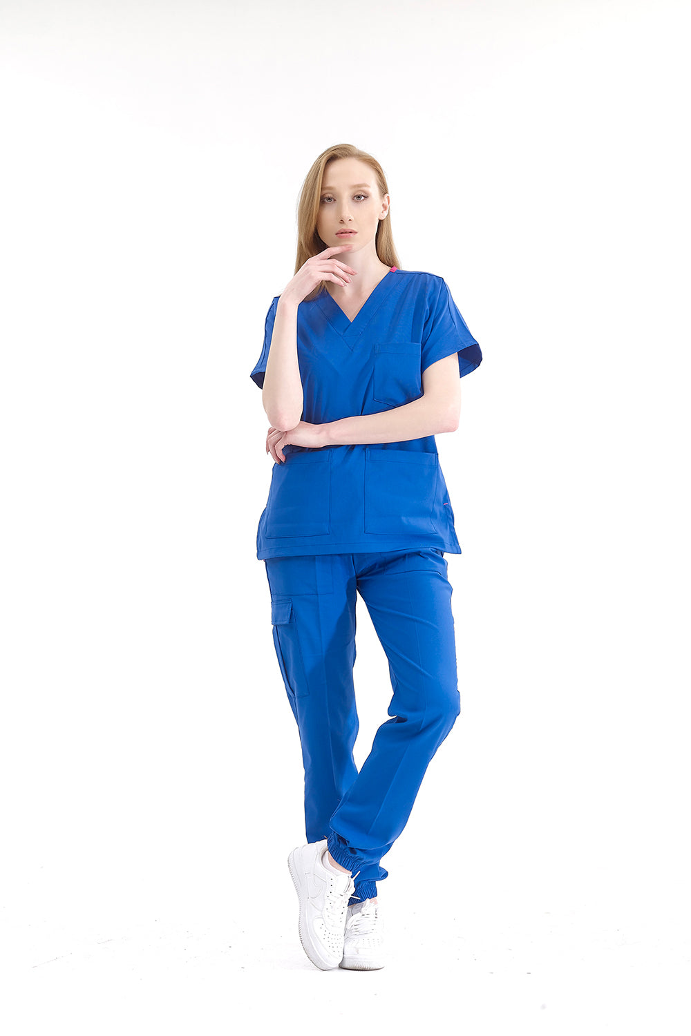 Jogger Lux Lycra Greys Suit - Sax Blue