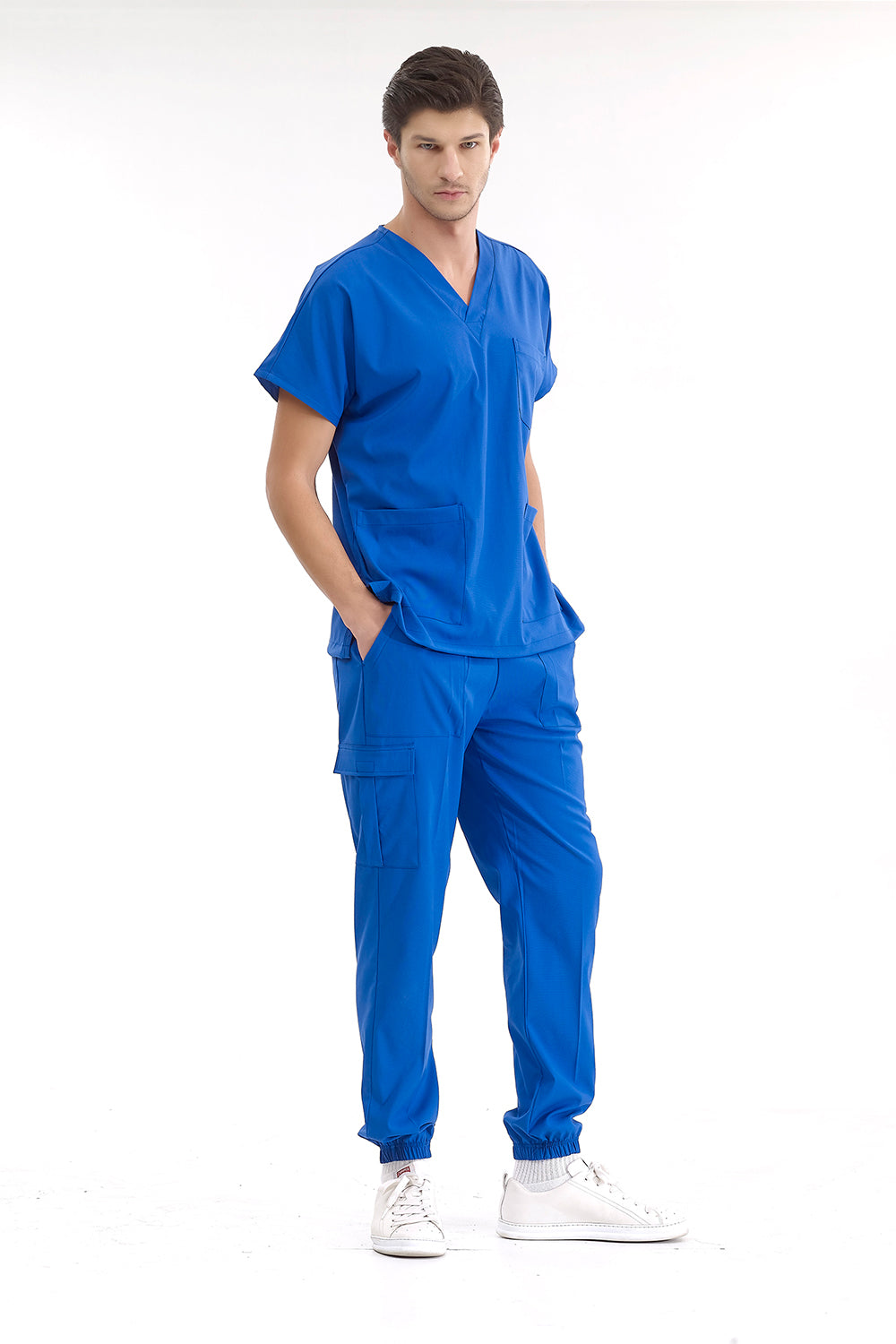 Jogger Lux Lycra Greys Suit - Sax Blue