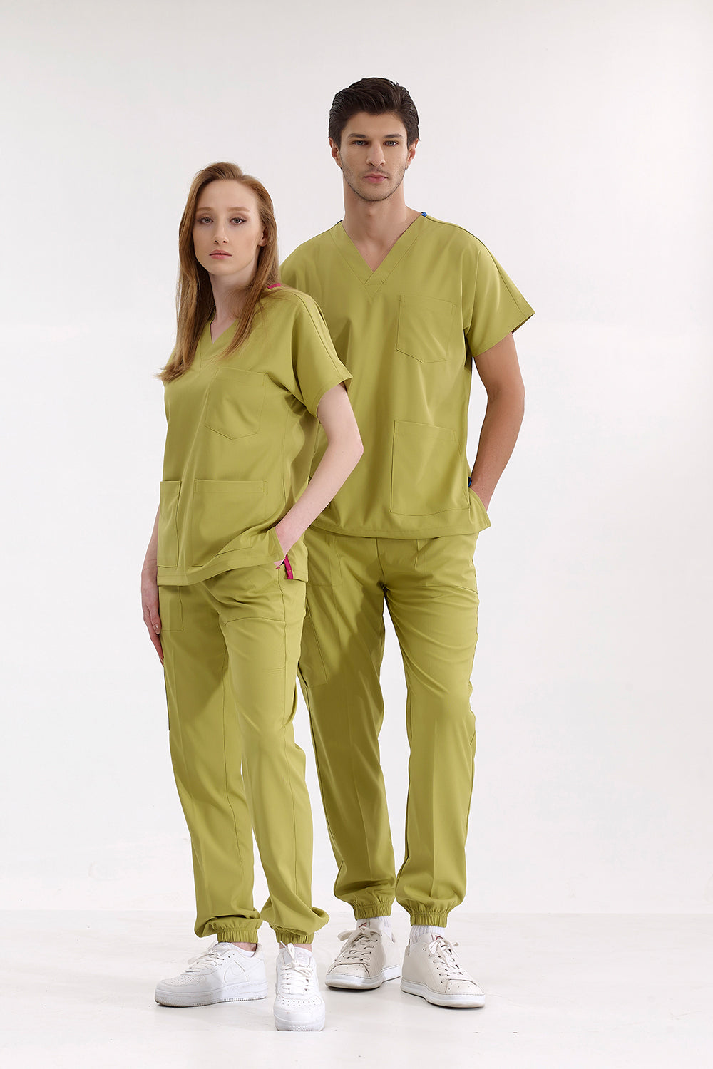 Jogger Lux Lycra Greys Suit - Pistachio