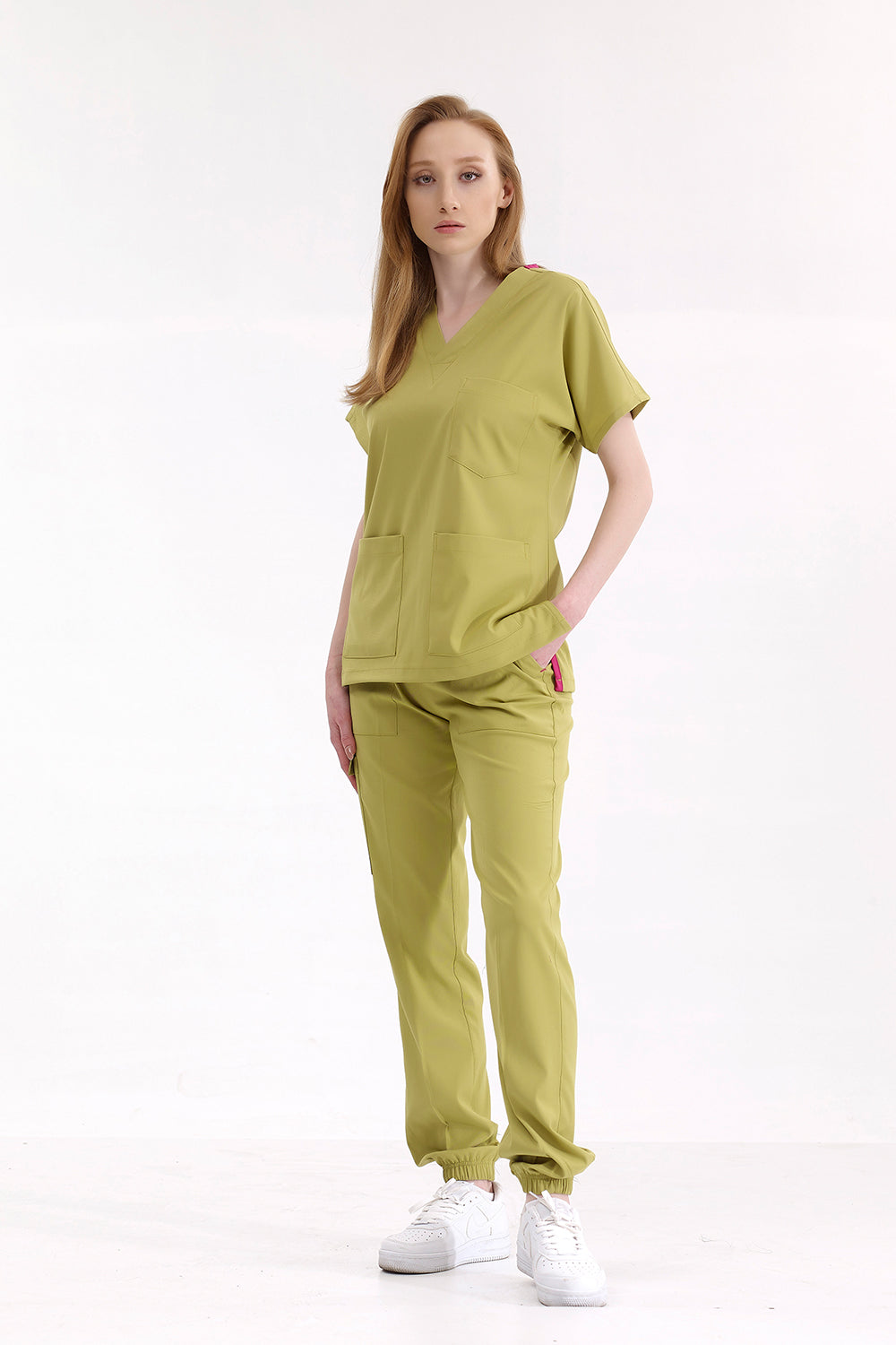 Jogger Lux Lycra Greys Suit - Pistachio