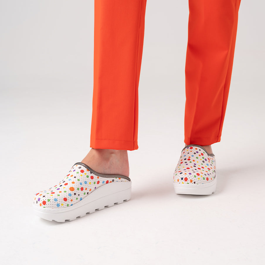 Fit Vivacolor Greys Gold Sabo Slippers - Pointed