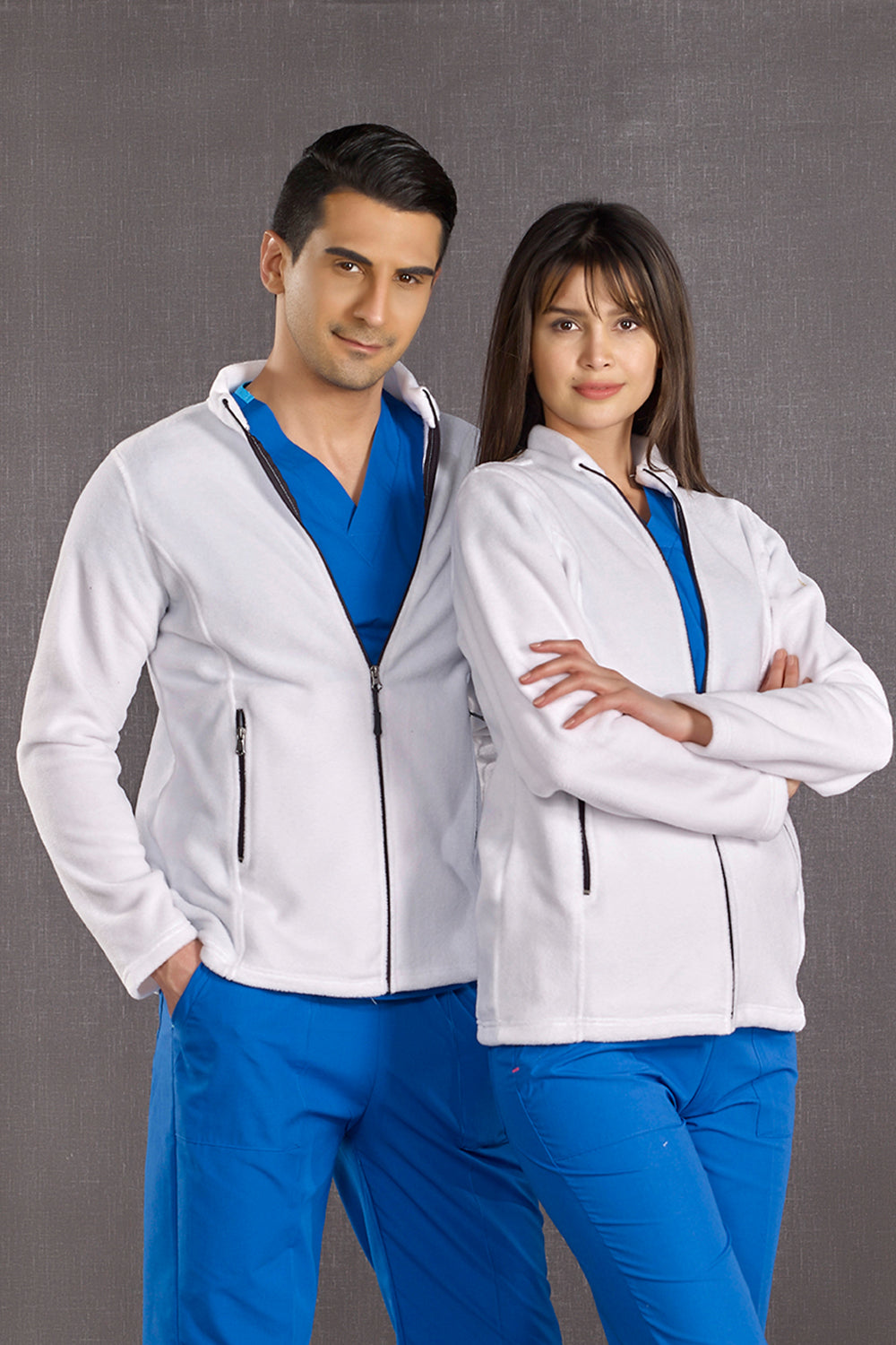 Hospital Fleece Jacket - White