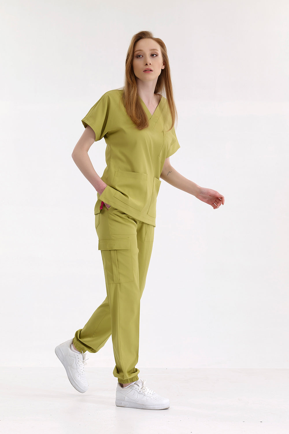 Jogger Lux Lycra Greys Suit - Pistachio