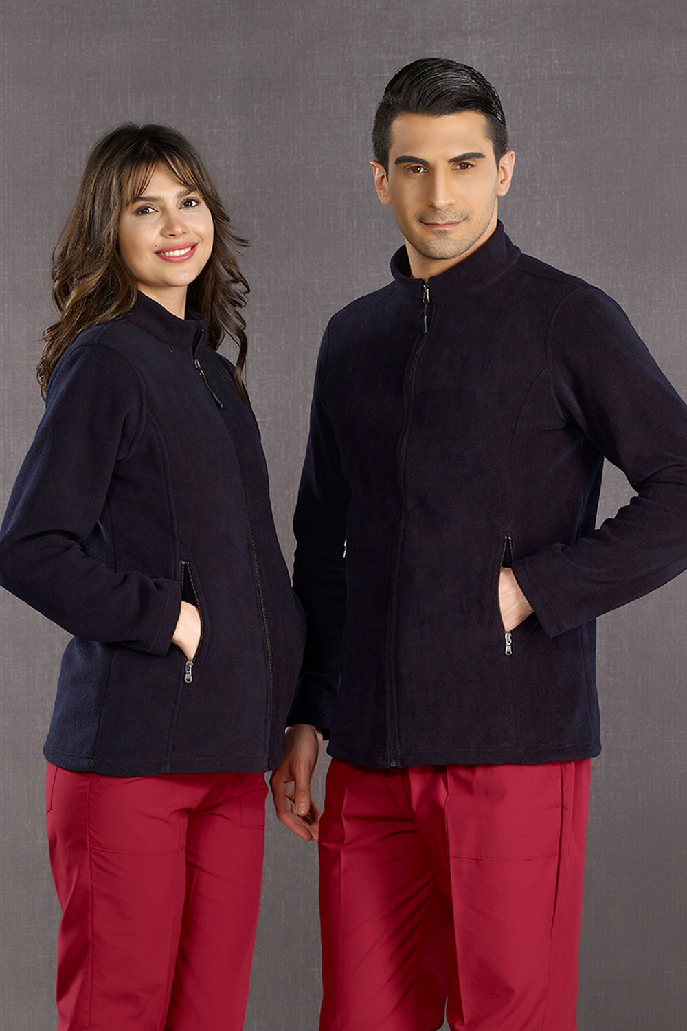 Hospital Fleece Jacket - Navy Blue
