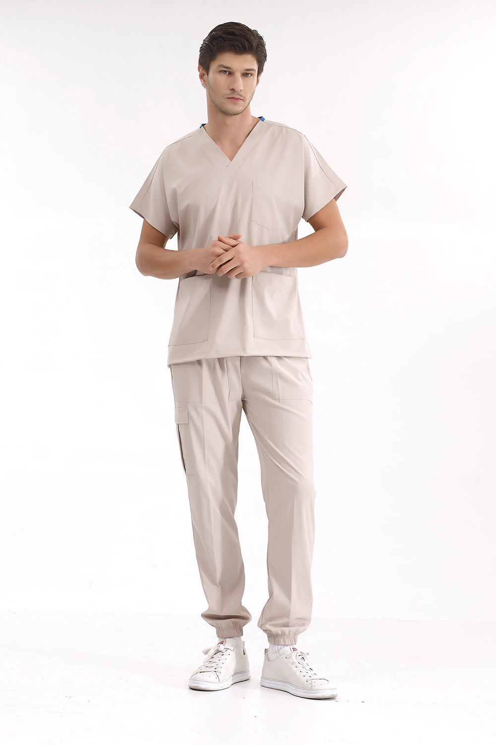 Jogger Lux Lycra Greys Suit - Cream