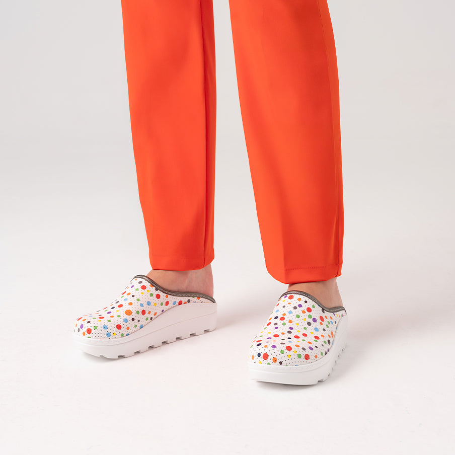 Fit Vivacolor Greys Gold Sabo Slippers - Pointed