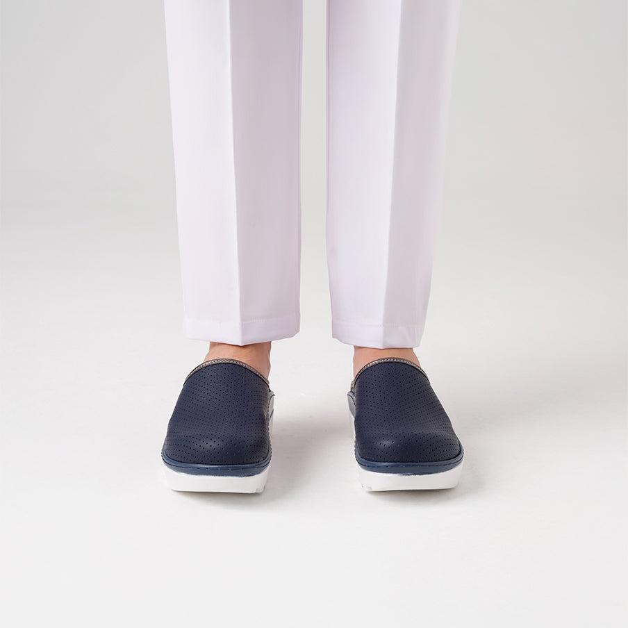 Fit Vivacolor Greys Gold Sabo Slippers - Navy Blue