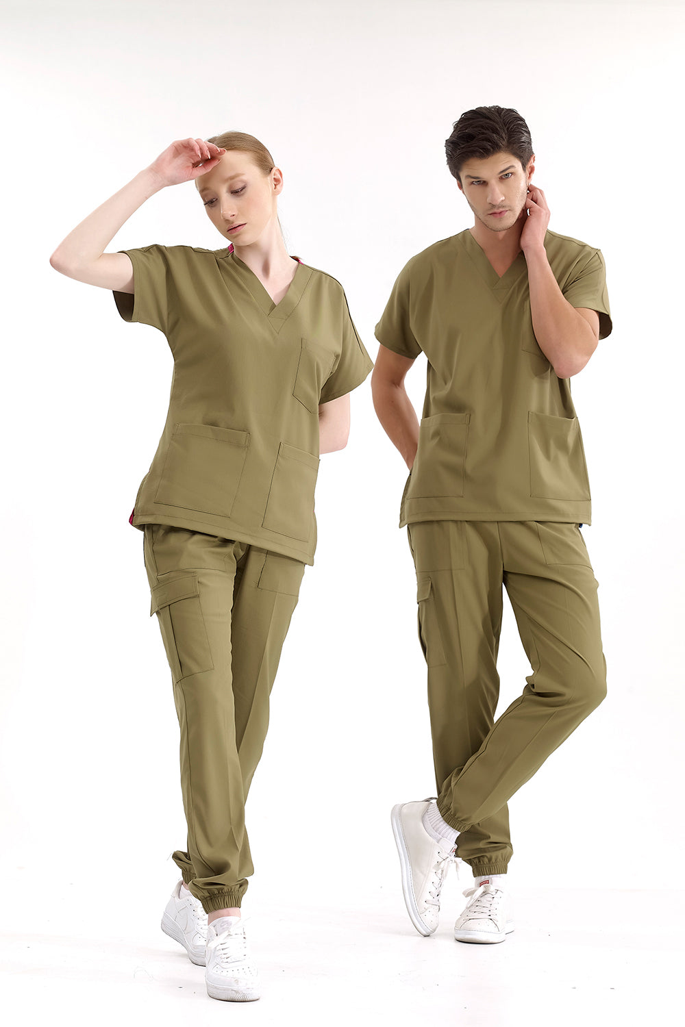 Jogger Lux Lycra Greys Suit - Khaki