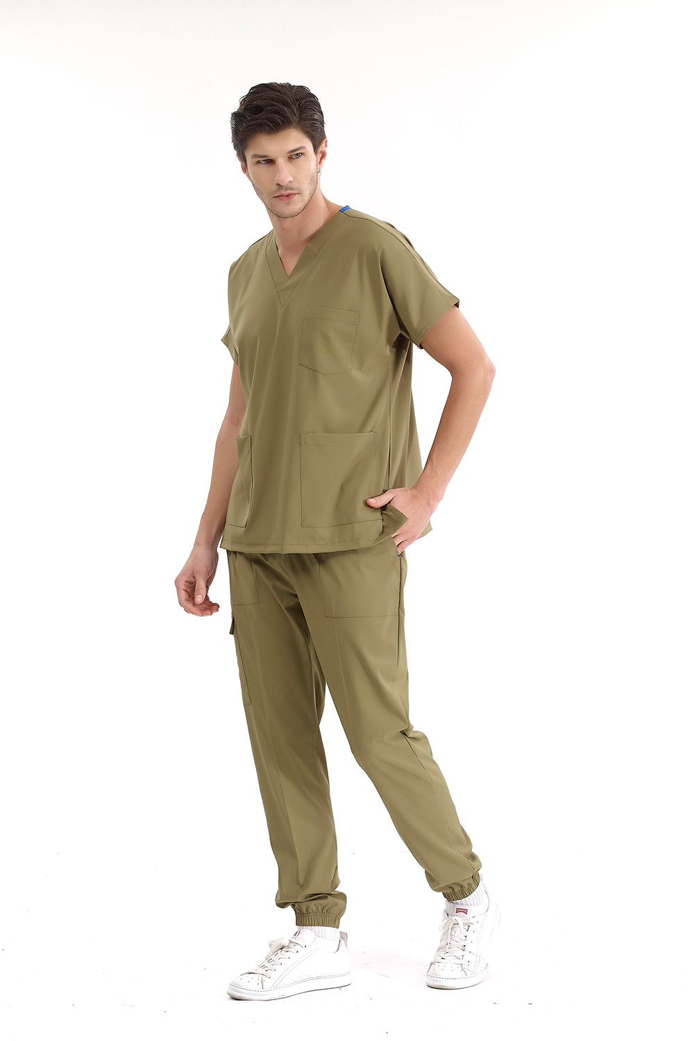Jogger Lux Lycra Greys Suit - Khaki