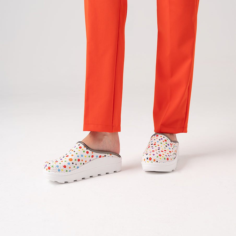 Fit Vivacolor Greys Gold Sabo Slippers - Pointed