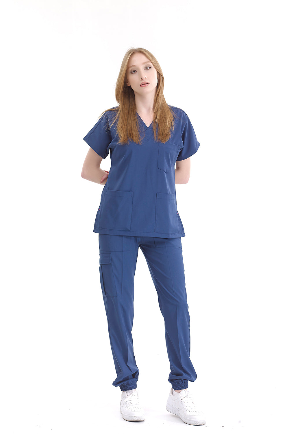 Jogger Lux Lycra Greys Suit - Petrol Blue