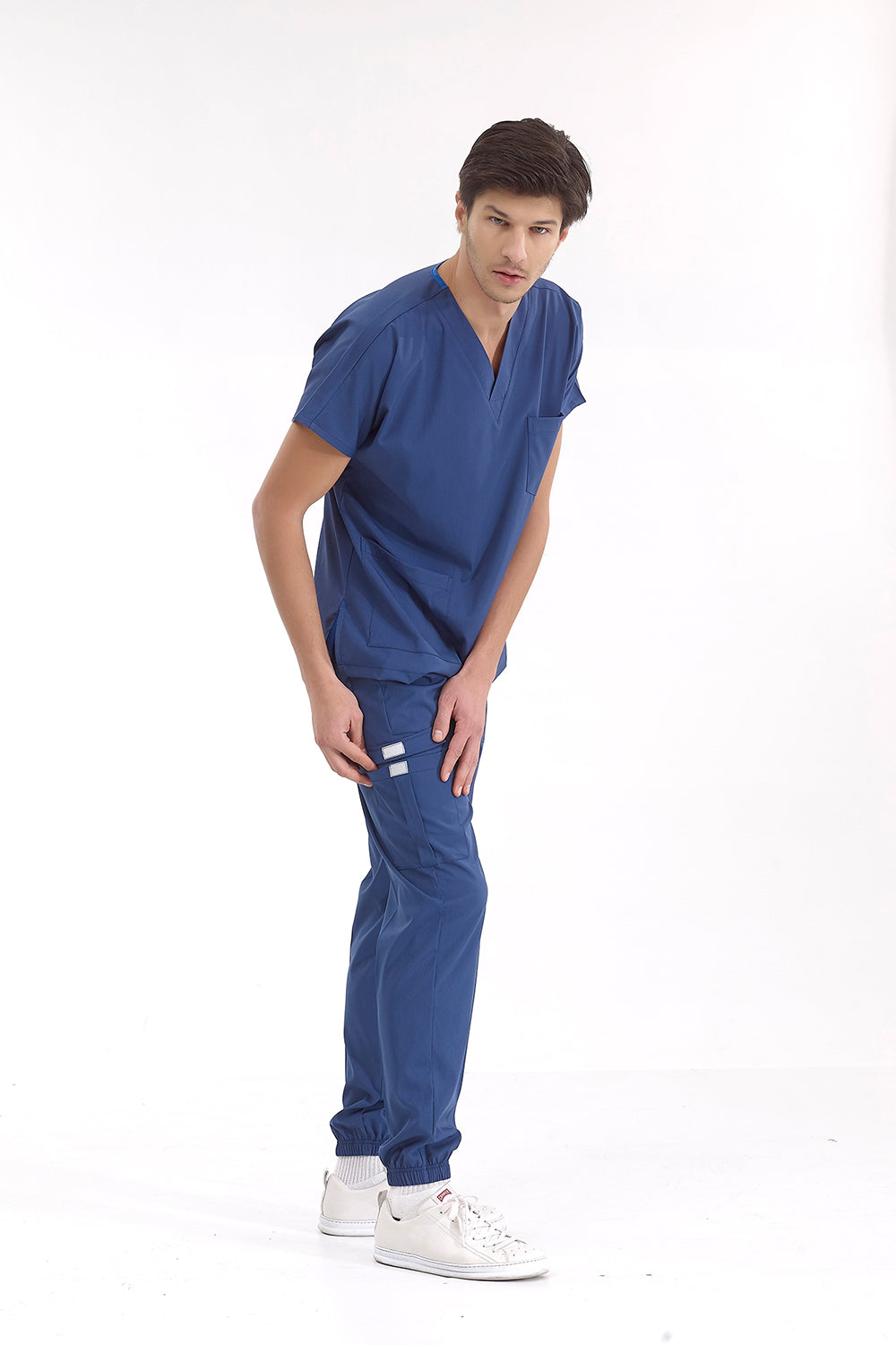 Jogger Lux Lycra Greys Suit - Petrol Blue