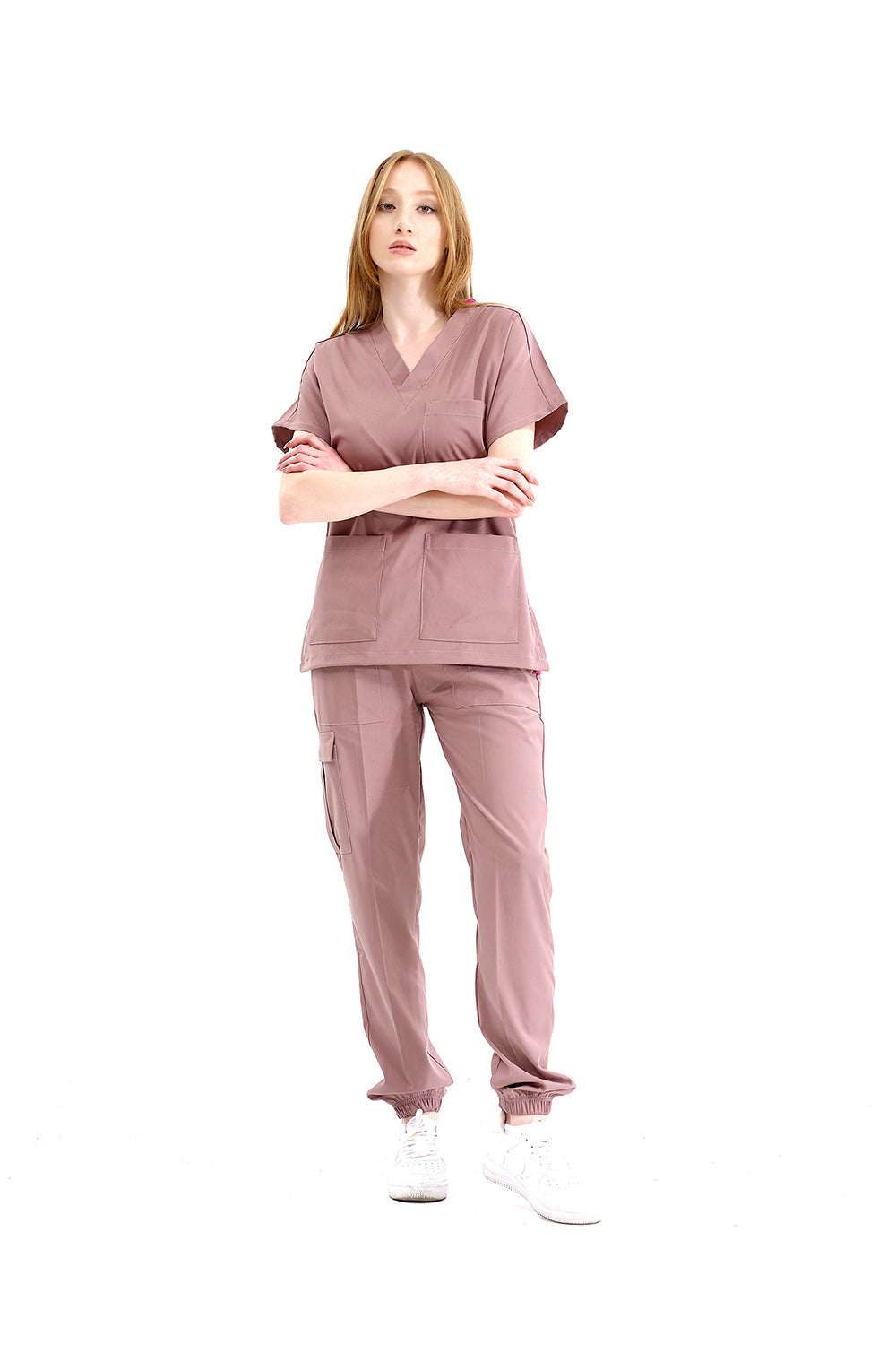 Jogger Lux Lycra Greys Suit - Dried Rose