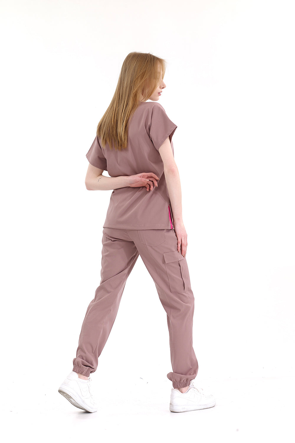Jogger Lux Lycra Greys Suit - Dried Rose