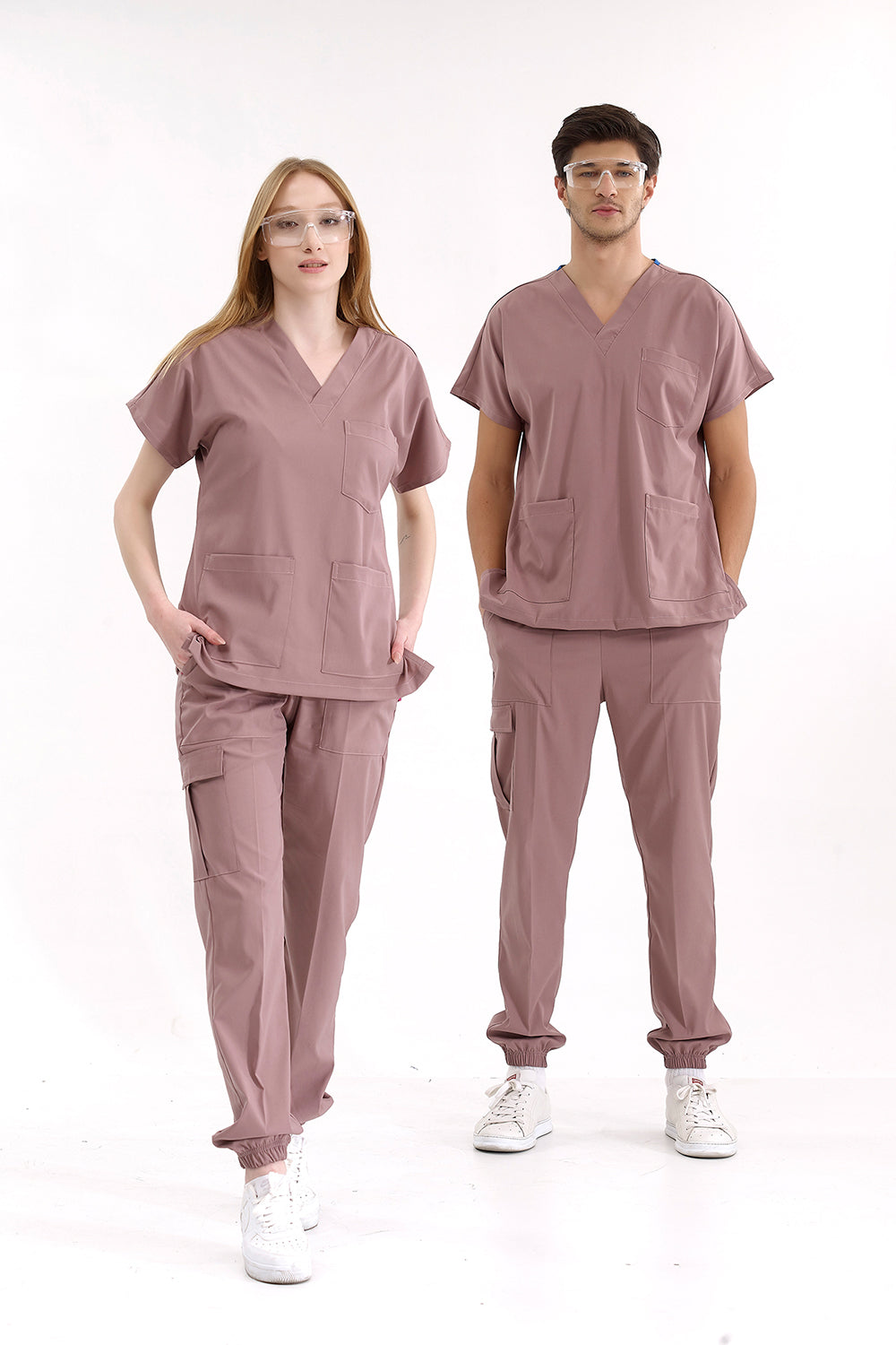 Jogger Lux Lycra Greys Suit - Dried Rose