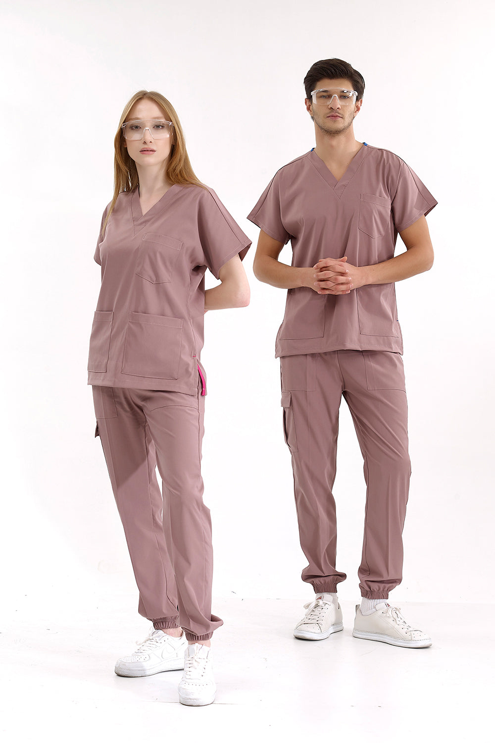 Jogger Lux Lycra Greys Suit - Dried Rose