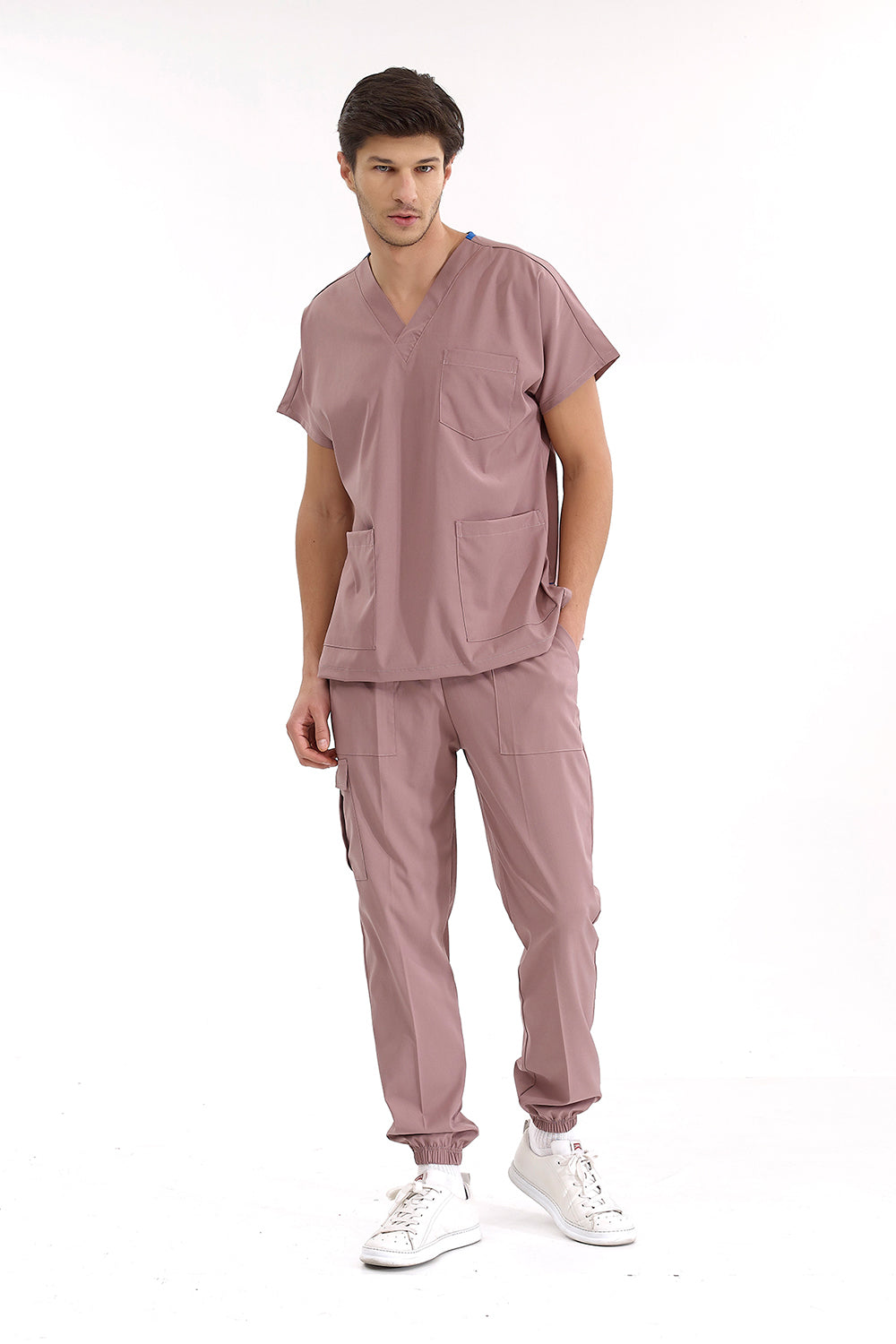 Jogger Lux Lycra Greys Suit - Dried Rose
