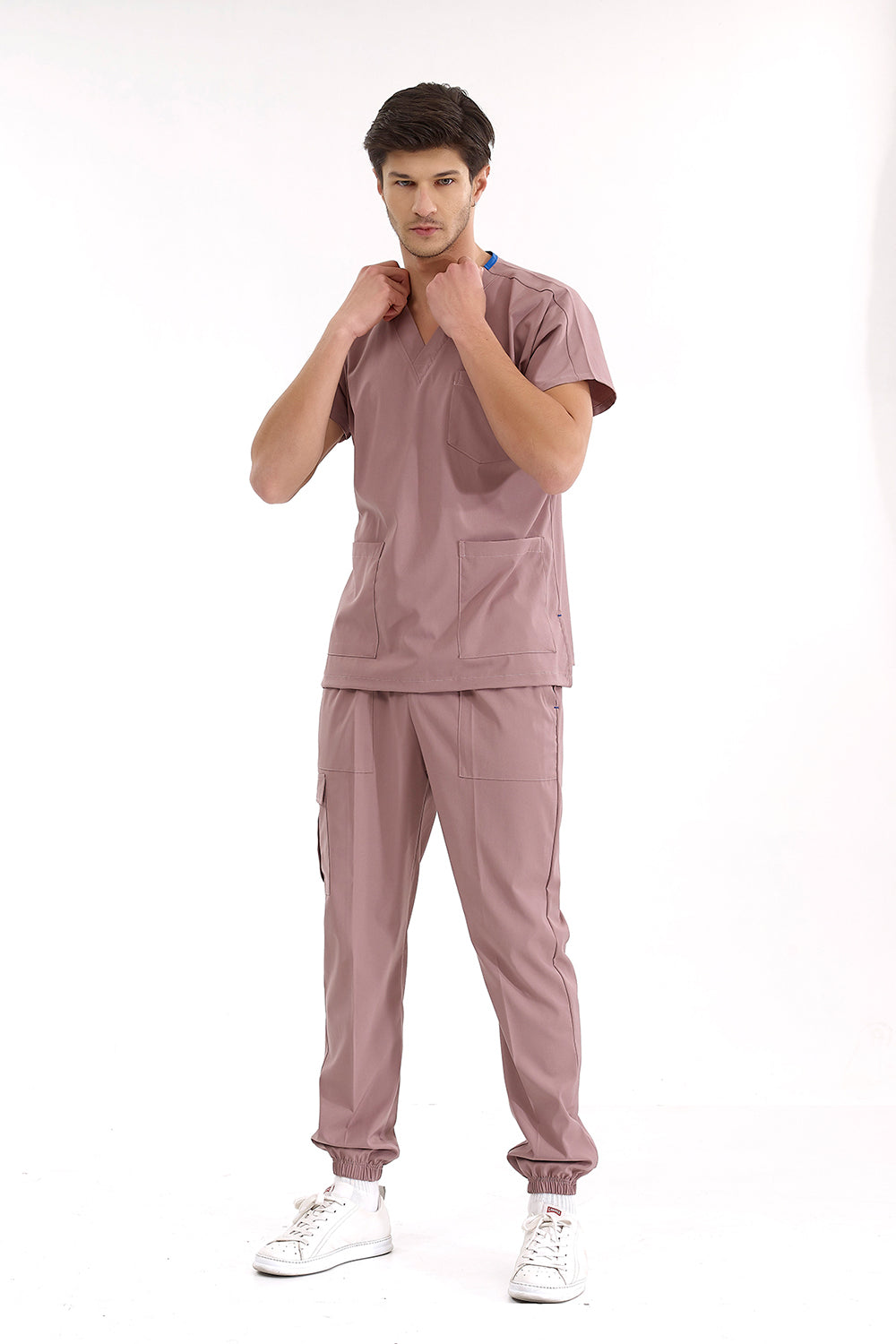 Jogger Lux Lycra Greys Suit - Dried Rose