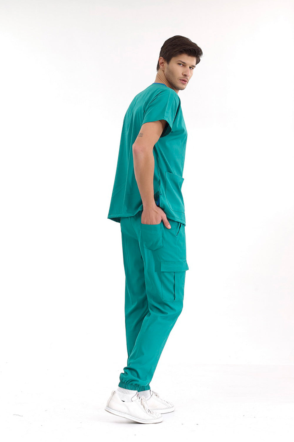 Jogger Lux Lycra Greys Suit - Surgery Green