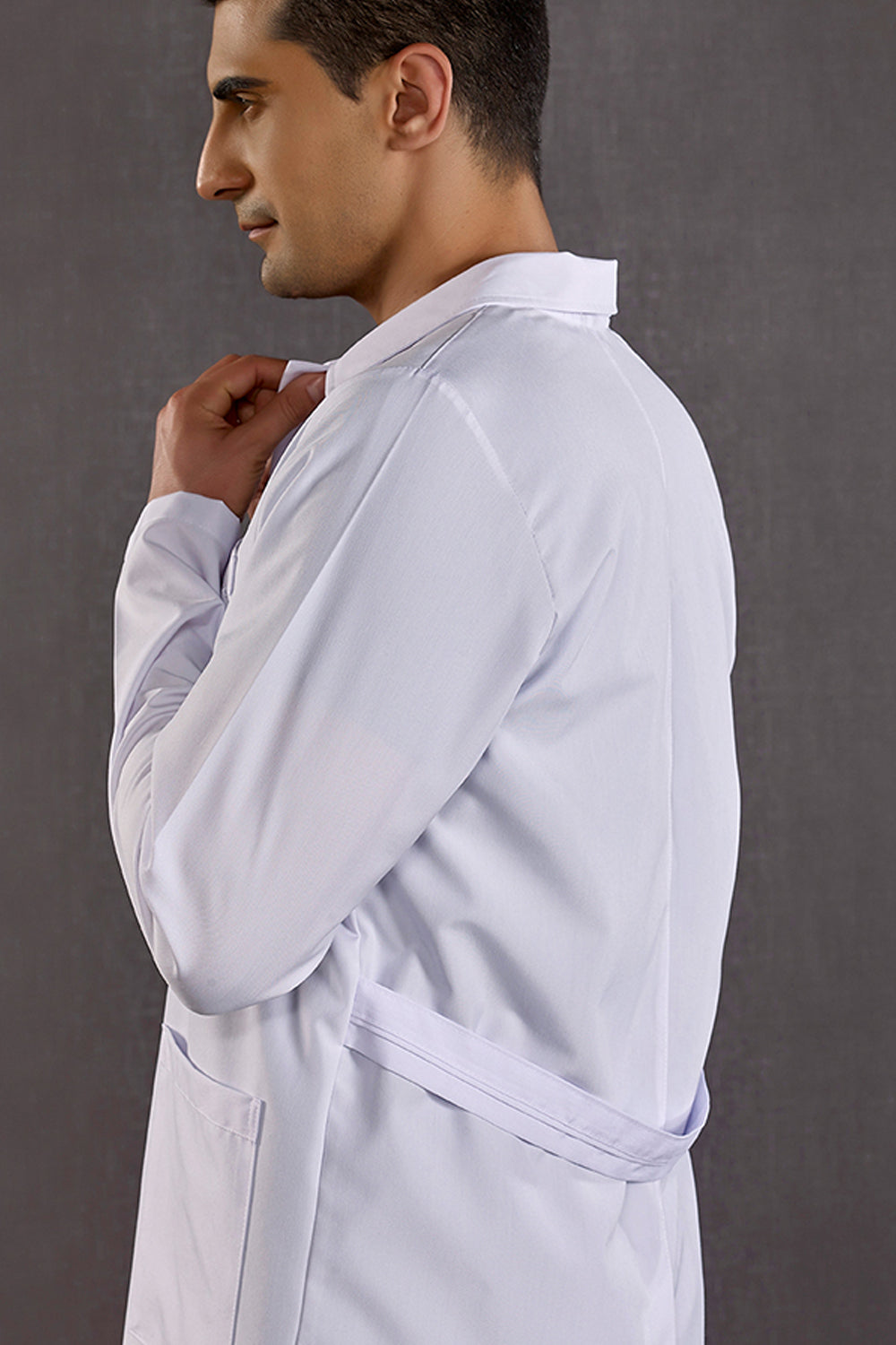Men's Classic Collar Lab Coat (Alpaca Fabric)