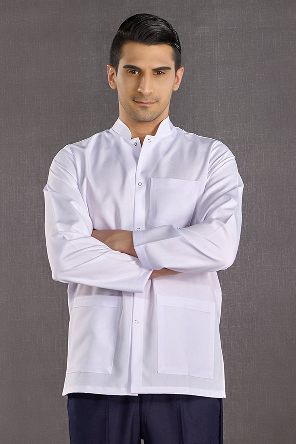Men's Judge Collar Lab Coat (Alpaca Fabric)
