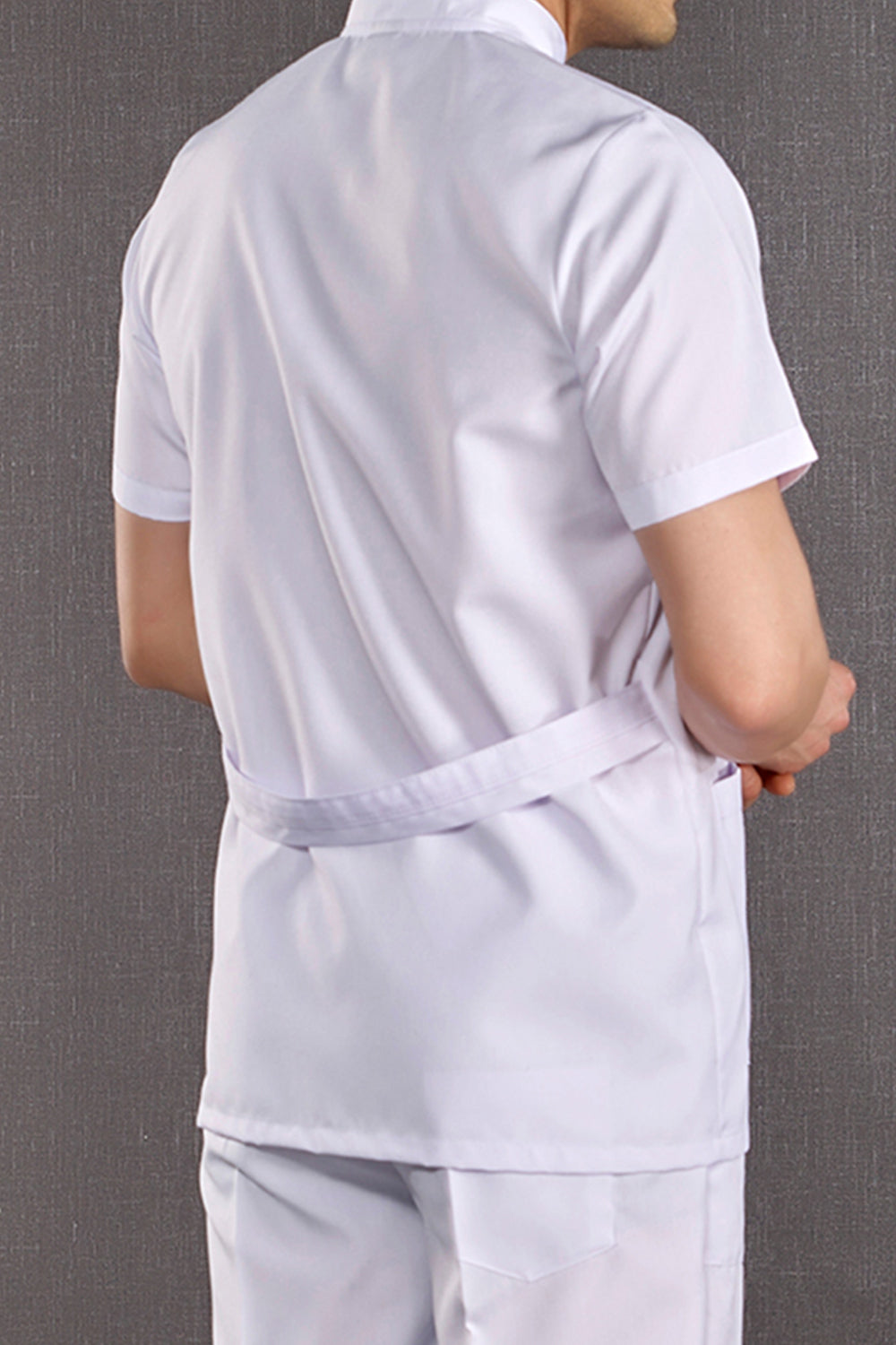 Men's Judge Collar Short Sleeve Short Apron (Alpaca Fabric)