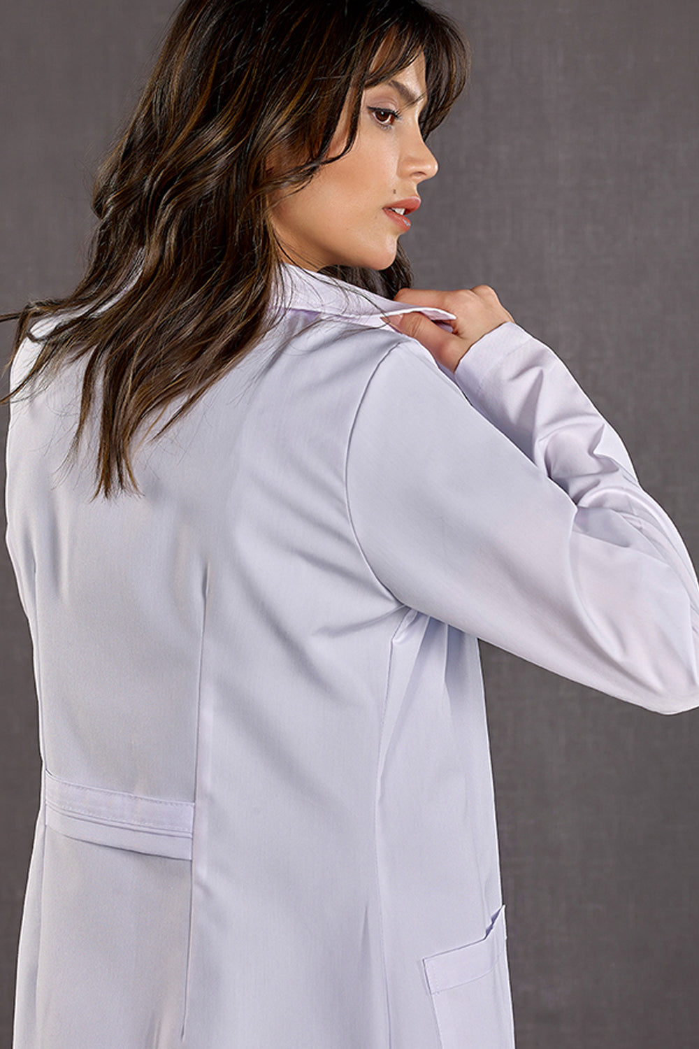 Women's Classic Collar Lab Coat (Alpaca Fabric)