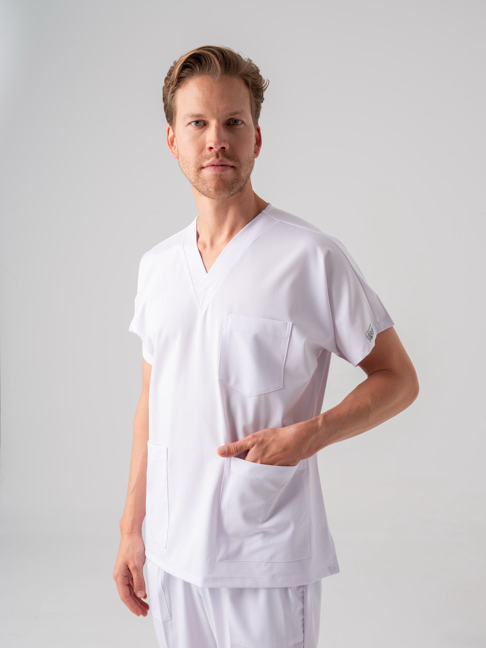 Dr. Greys Best Lycra Scrubs Set - White