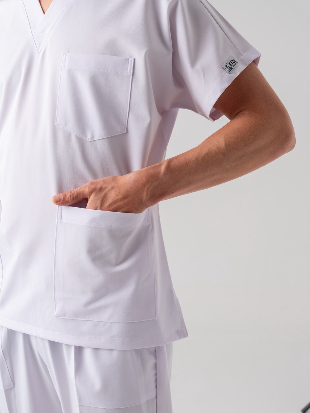 Dr. Greys Best Lycra Scrubs Set - White