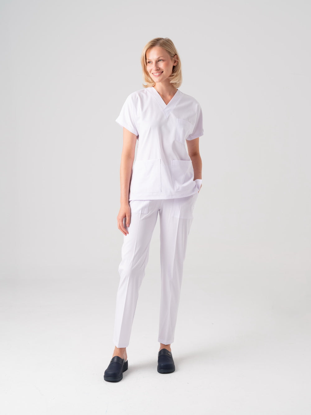 Dr. Greys Best Lycra Scrubs Set - White