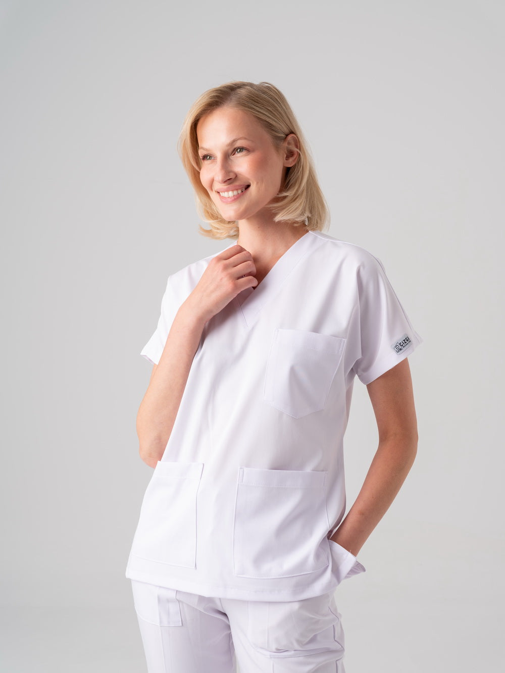 Dr. Greys Best Lycra Scrubs Set - White