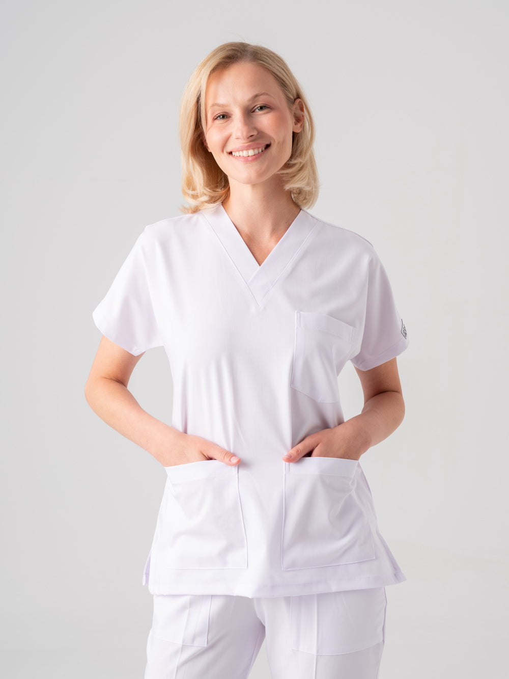 Dr. Greys Best Lycra Scrubs Set - White