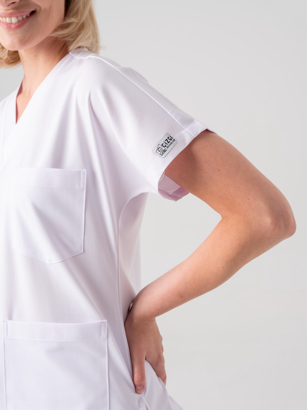 Dr. Greys Best Lycra Scrubs Set - White