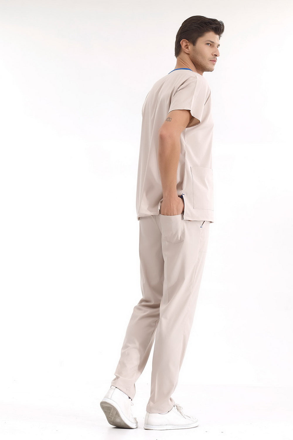 Lux Lycra Greys Suit - Cream
