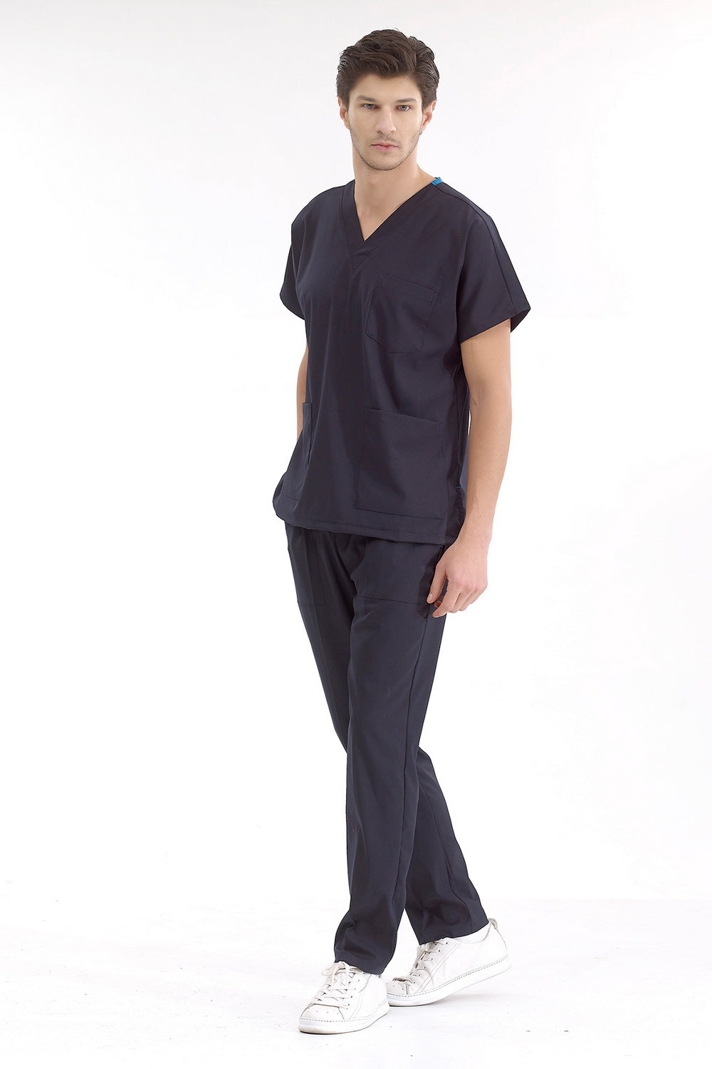 Lux Lycra Greys Suit - Navy Blue