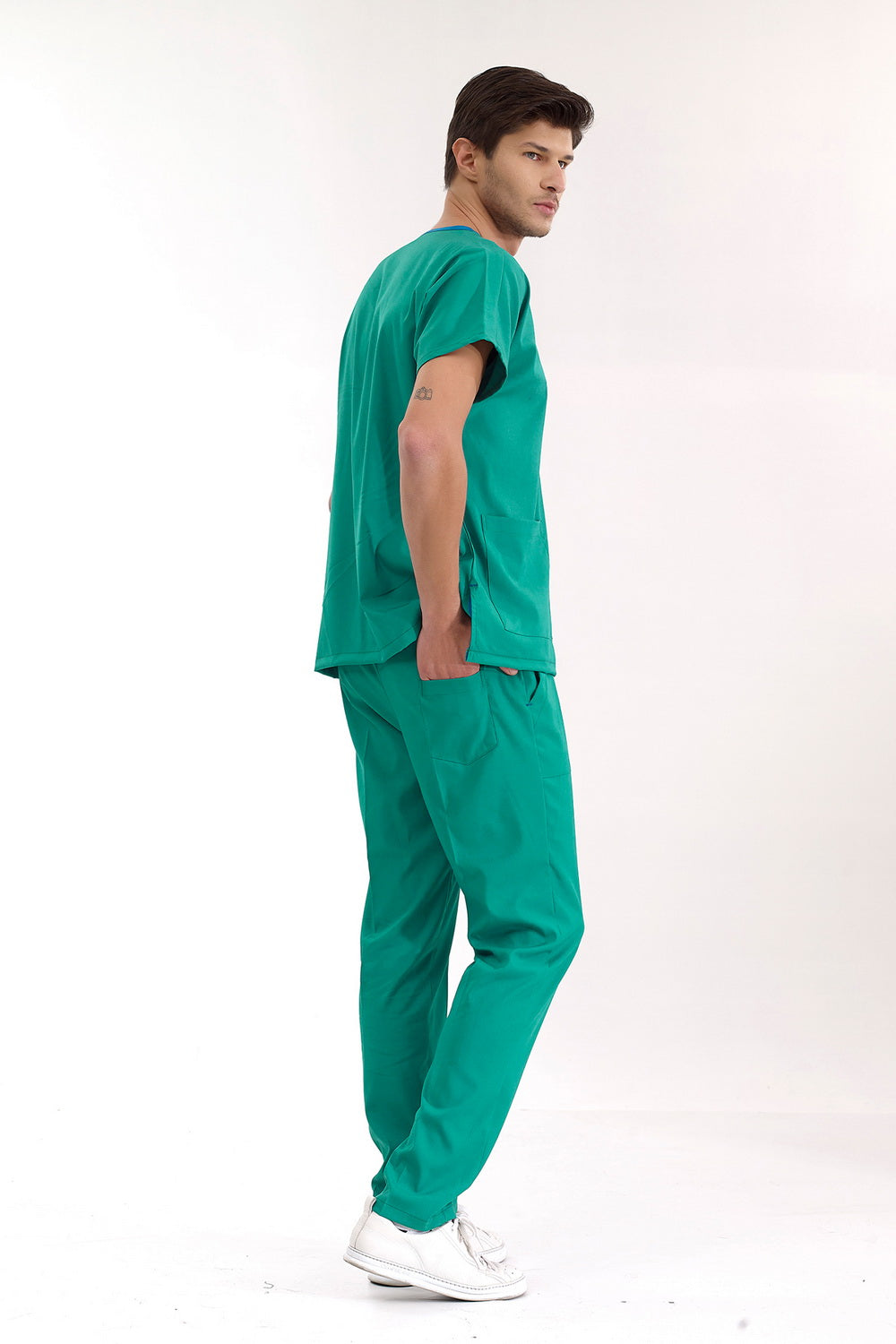 Lux Lycra Greys Suit - Surgery Green