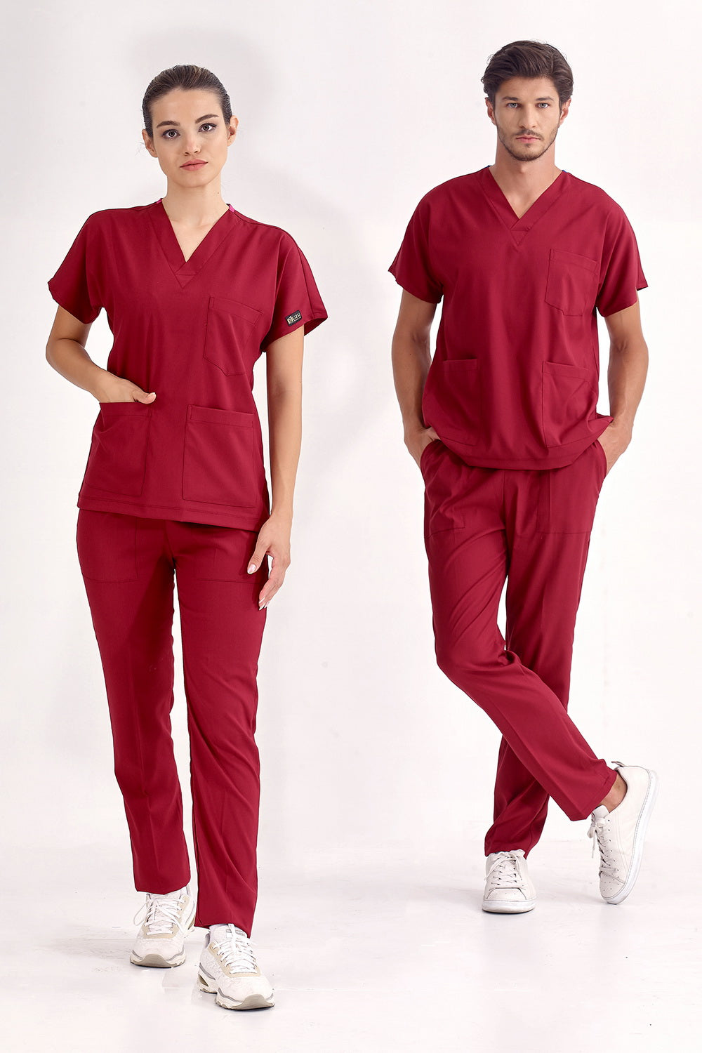 Lux Lycra Greys Suit - Burgundy