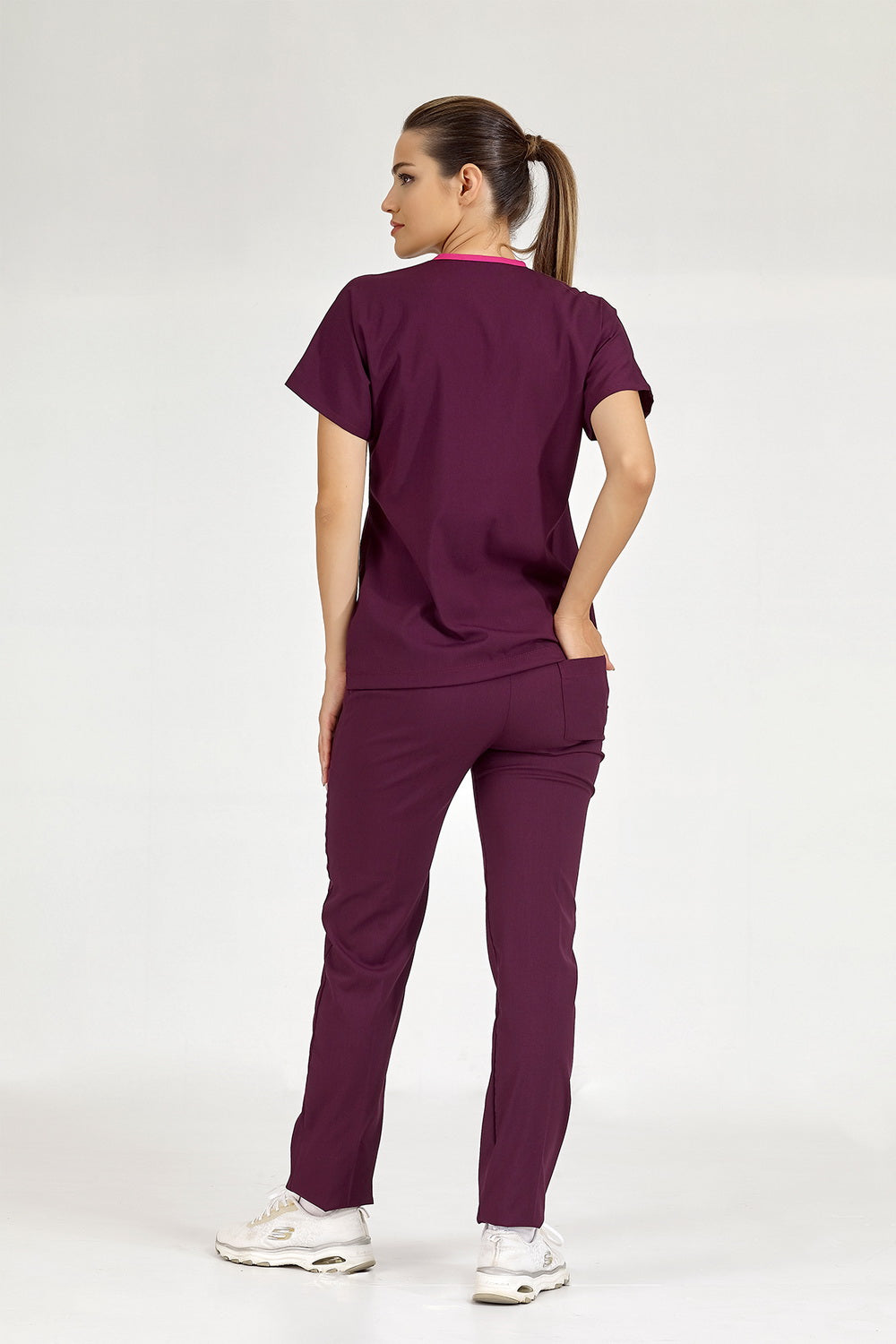 Lux Lycra Greys Suit - Plum