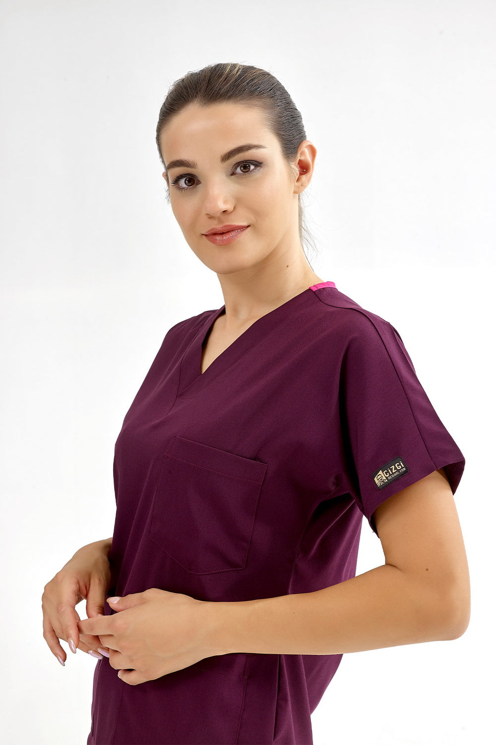 Lux Lycra Greys Suit - Plum